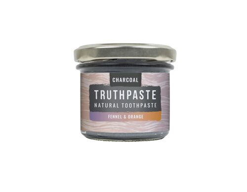Truthpaste 100% Natuurlijke & Biologische Tandpasta - 100ml fennel & orange Charcoal
