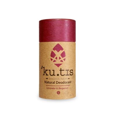 Desodorante natural Kutis Skincare - Desodorante en barra completo orgánico y sin desperdicio - Lavanda y bergamota