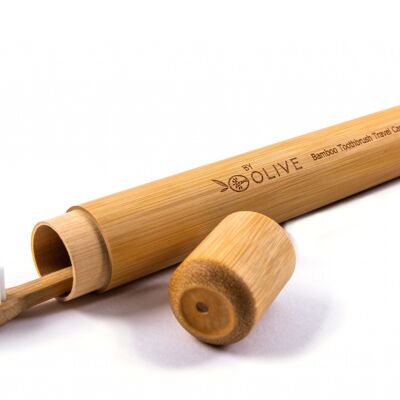 Bamboo Toothbrush Travel Case