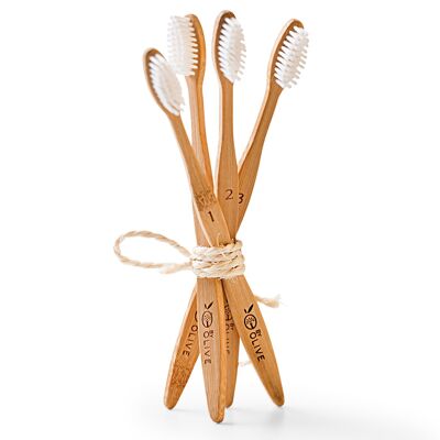 Brosses à Dents 100% Bambou Moso - Lot de 2 Brosses à Dents