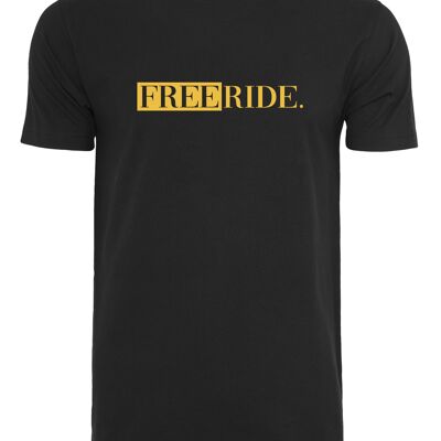 Zwarte Freeride. t-shirt met gele opdruk