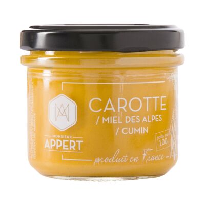 Crème apéritif carotte/miel des Alpes/cumin