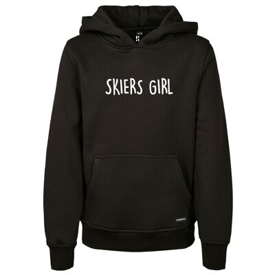 Skiers Girl hoodie voor kids van Poederbaas