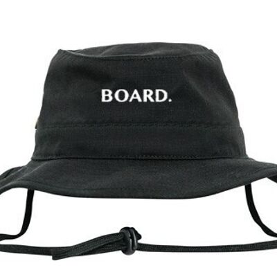 BOARD. Bucket hat van Poederbaas logo - zwart