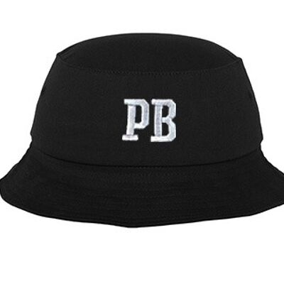 Geborduurde Zwarte PB  Bucket Hat