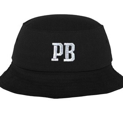 Geborduurde Zwarte PB  Bucket Hat