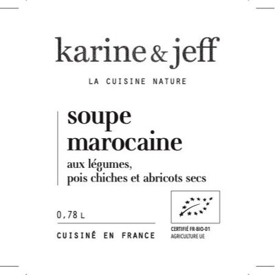 Soupe Marocaine aux légumes, pois chiches et abricots secs 0,780 L
