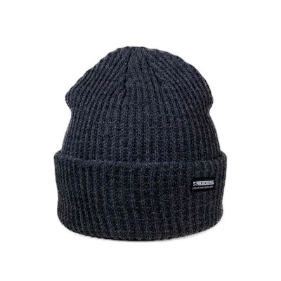 Poederbaas The Royal Charcoal rib beanie