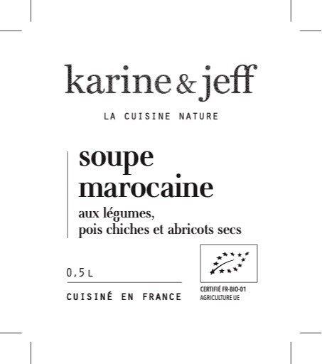 Soupe Marocaine aux légumes, pois chiches et abricots secs 0,50 L