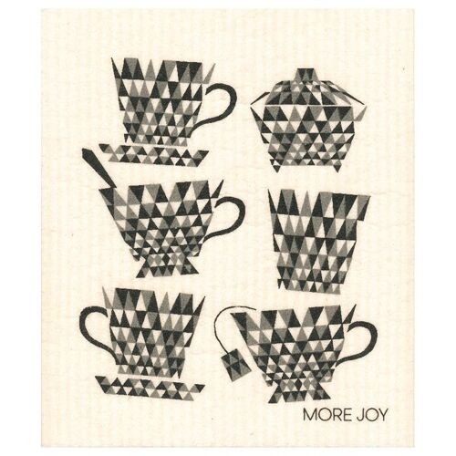 Dishcloth Teacups Black