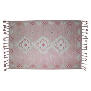 Tappeto Kilim Pink Swan intrecciato a mano