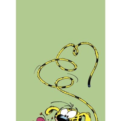 Marque-page papier marsupilami fleur