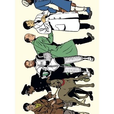Marque-page papier blake et mortimer les personnages