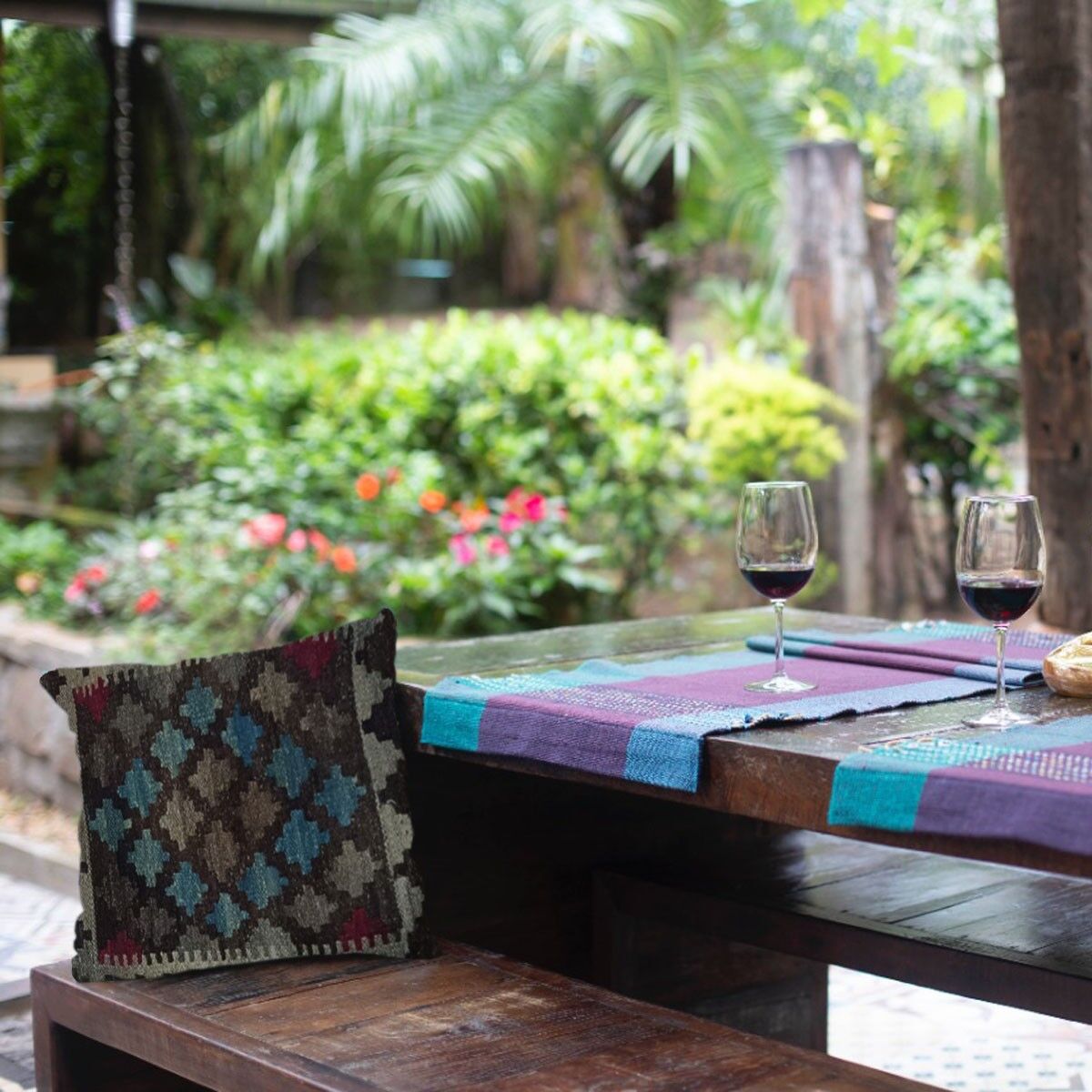 Kilim Cacao marrón kuddfodral