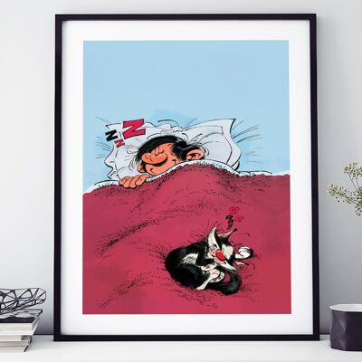 POSTER GASTON LAGAFFE E IL SUO CAT