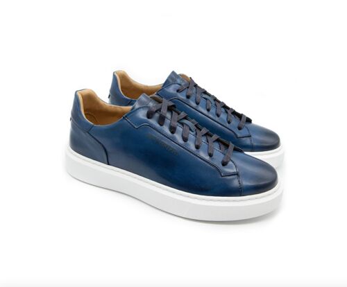 Handmade Italian Mvagrippa Sneakers - True Blue