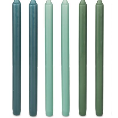 Cactula longues bougies brillantes 2,2 x 29 cm 6 PCS en 3 couleurs | nordique