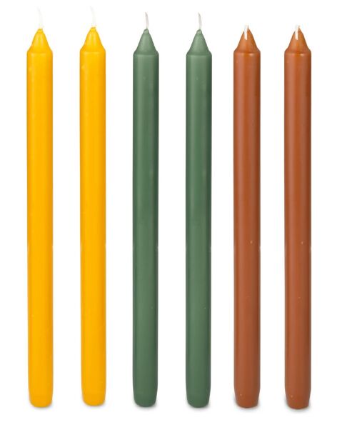 Cactula long dinnercandles shiny 2.2 x 29 cm 6 PCS in 3 colors | Trendy Fall