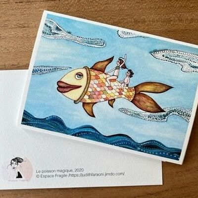 Carta postal - La pêche magique