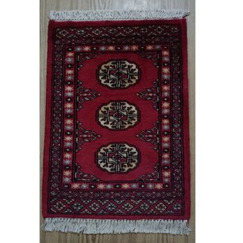 Tapis marron en chêne noué à la main Bokhara