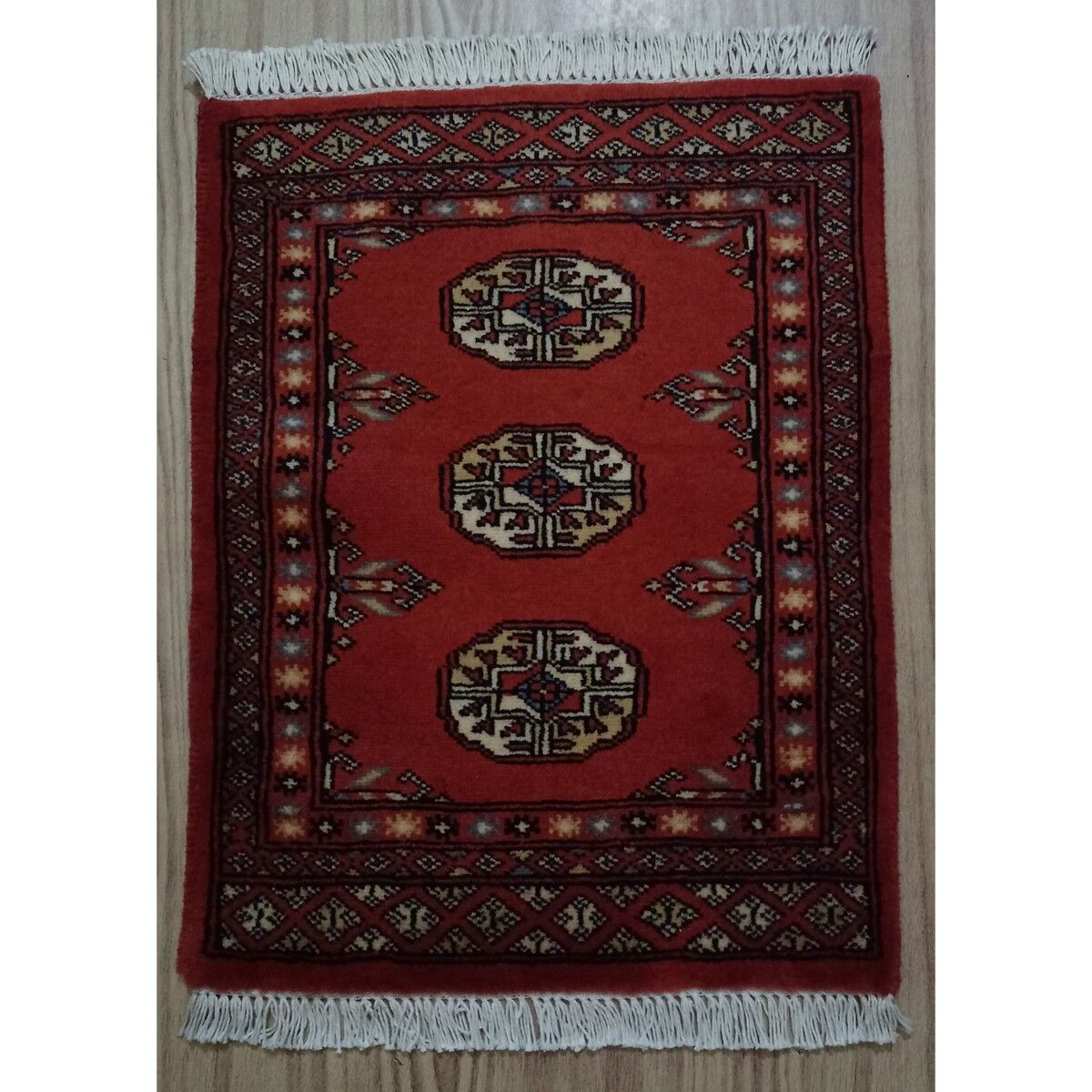 Tappetino in legno di ciliegio annodato a mano Bokhara