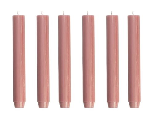 Cactula thick dinnercandles 2.6 x 18 cm 6 pcs in the color Old Pink