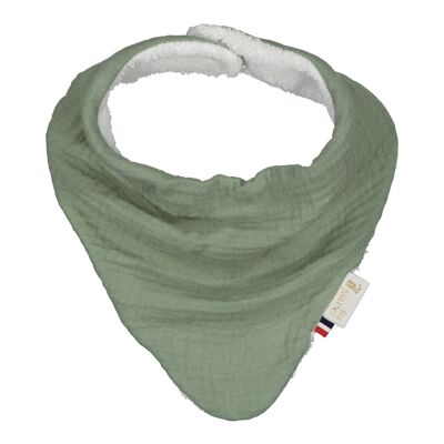 Khaki gauze bandana bib