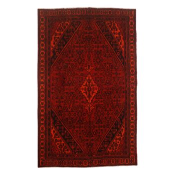 Tapis Heriz vintage foncé noué à la main bordeaux 6