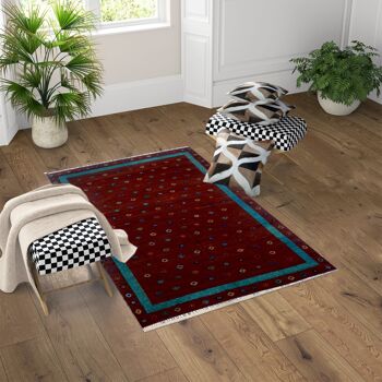 Tapis Kilim rouge tentatrice Berjista 3