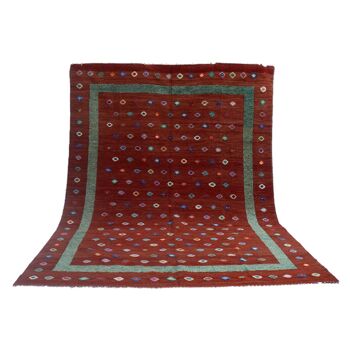 Tapis Kilim Rouge Rustique Berjista 5