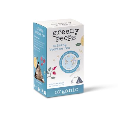 Greenypeeps Organic Calming Bedtime Tea (15 pyramids)