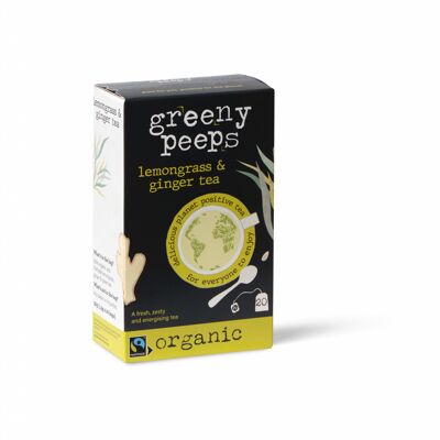 Greenypeeps Organic Lemongrass and Ginger Tea (20 bags)