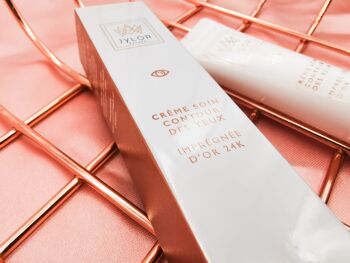 Crème soin contour des yeux imprégnée d'or 24k 4