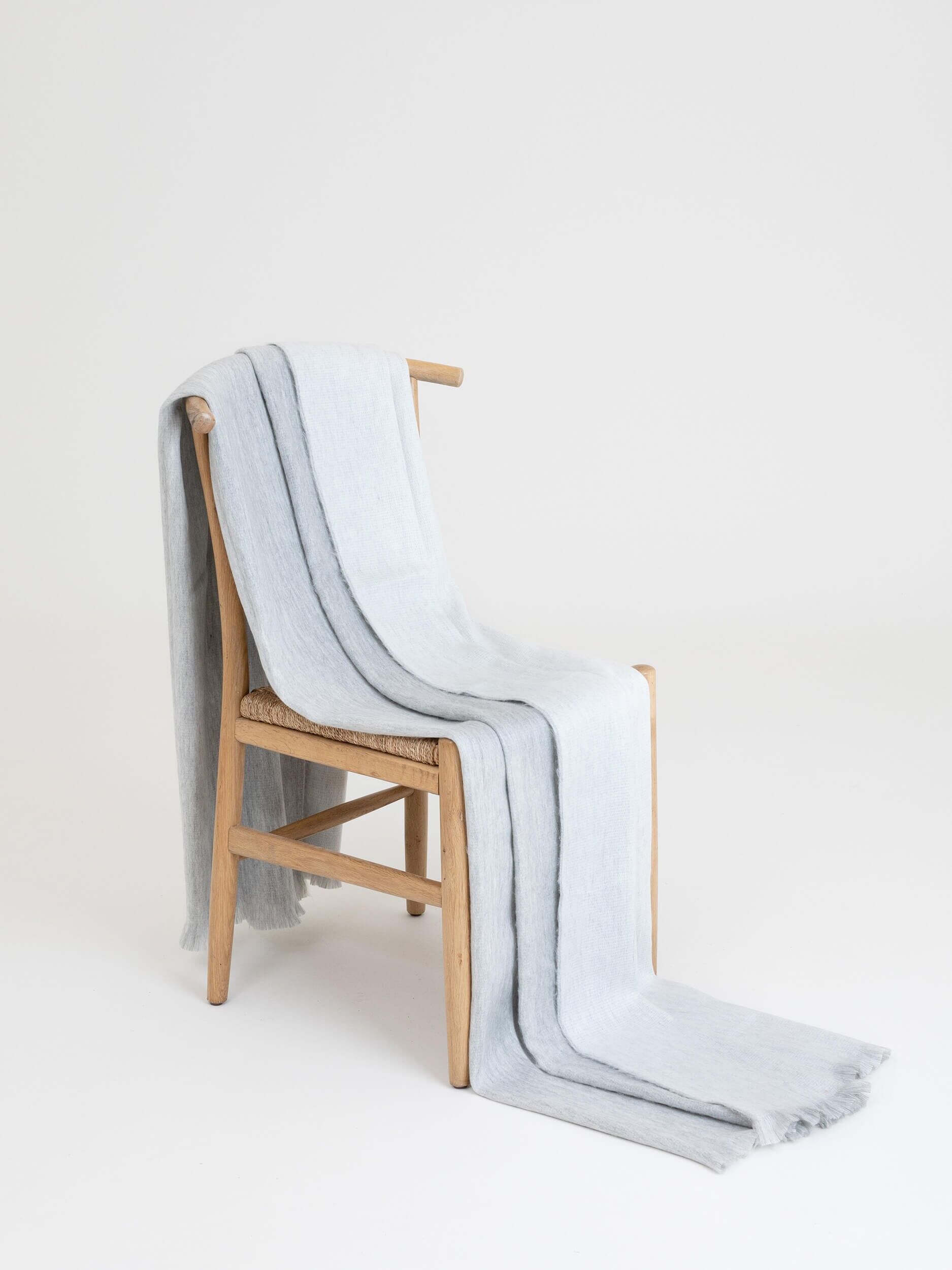 Doppio plaid grigio chiaro / bianco