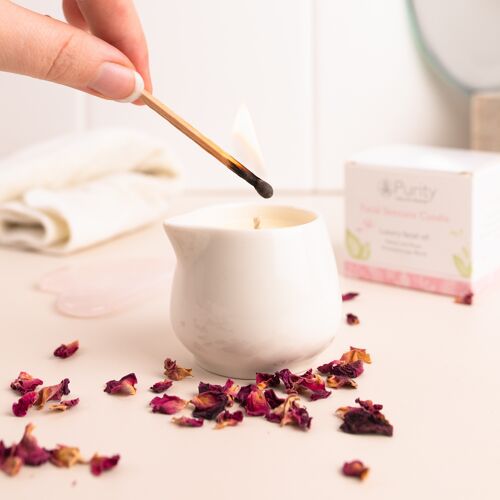 Facial Treatment Candle - Rose and Neroli Scent 55g