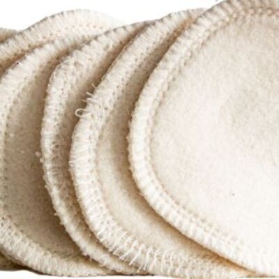 Paquete de 6 toallitas desmaquillantes reutilizables de algodón orgánico