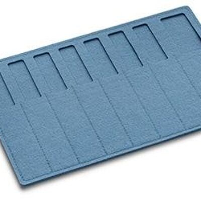 Rollup makeup pouches - Felt pouch steel blue