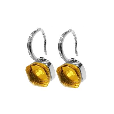 Jozemiek Stone earring yellow - silver