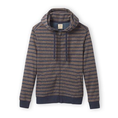 Felpa con cappuccio da uomo in canapa Nocturnal Stripe M