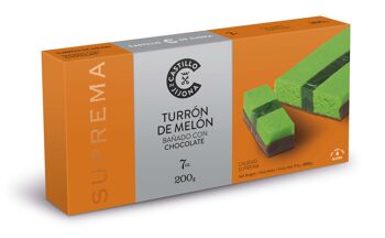 Nougat au melon baigné de chocolat