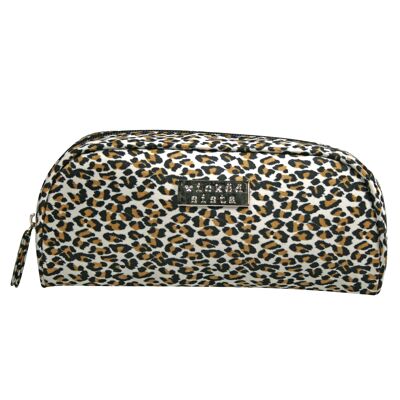 Leopard small round cosmetic bag