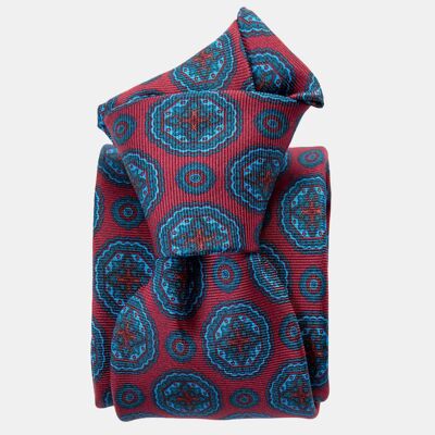 Corsini - Printed Silk Tie - Burgundy