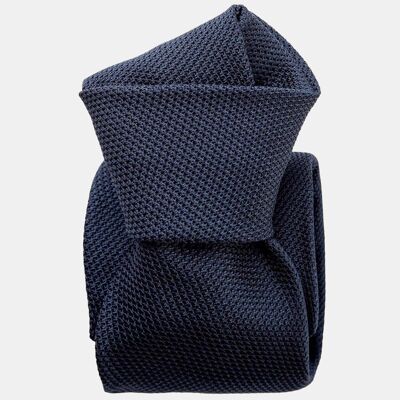 Cavour - Silk Grenadine Tie - Dark Navy