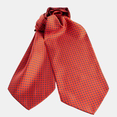 Lecco - Silk Ascot Cravat Tie - Red