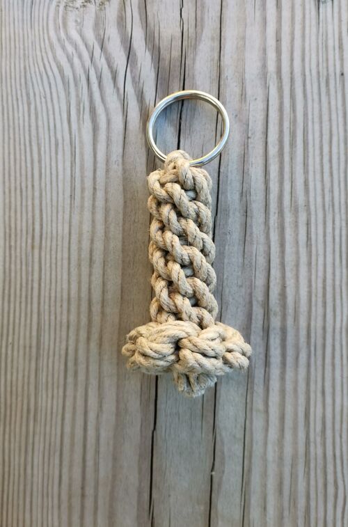 "Bell rope" keyring in hemp large