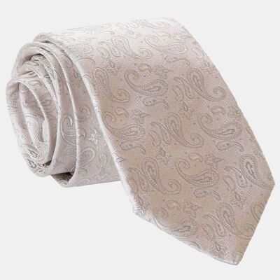 Sambuco - Silk Jacquard Tie - Champagne XL