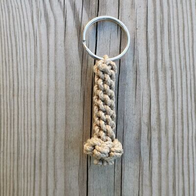 "Bell rope" keyring in hemp rope large