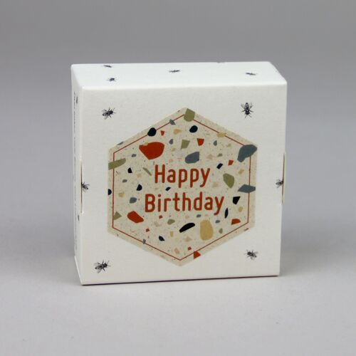 Honigpralinen / Honig Pralinen 4er Special Edition Happy Birthday Terrazzo