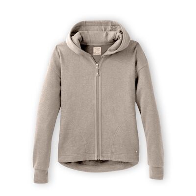 Sweat à capuche en chanvre pour femmes Oatmeal Heather S