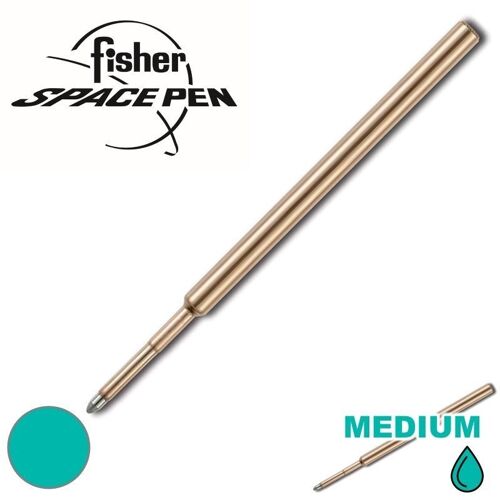 PR9 Turquoise Medium Original Fisher Space Pen Pressurized Refill - Pack of 5